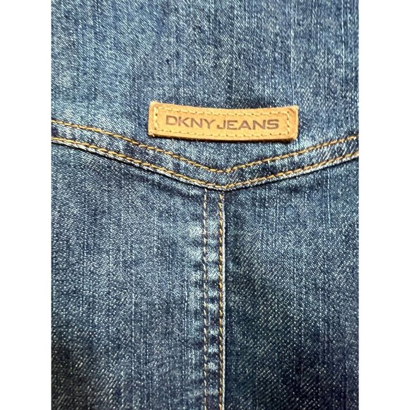 DKNY JEANS Jean Jacket Womens Small Blue Denim Pockets Button Long Sleeve Ladies - Picture 6 of 10